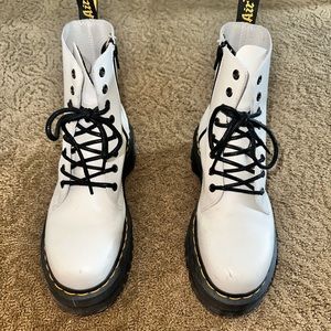 Dr Martens White Platform Jadon